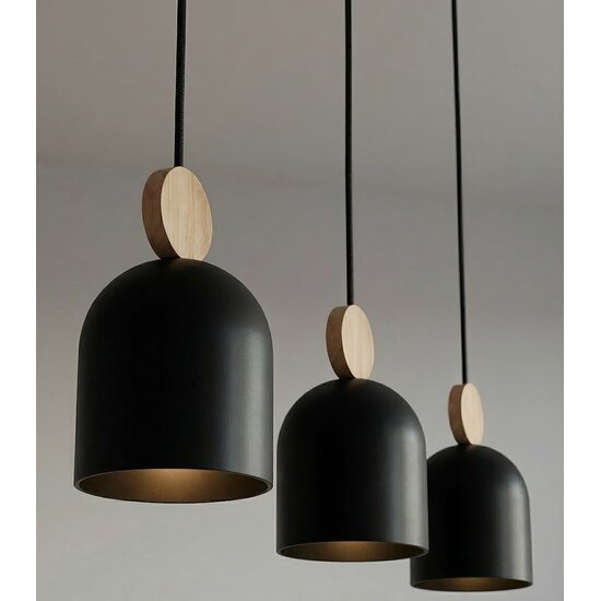 Emibig Emibig MESI 3 BLACK - Elegante lámpara colgante escandinava para cualquier espacio