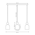 Emibig Emibig MESI 3 BLACK - Élégante lampe suspendue scandinave pour tous les espaces