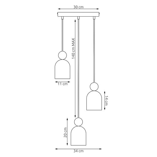 Emibig Emibig MESI 3 BL PREM - Lampe suspendue scandinave pour tous les espaces