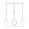 Emibig Emibig MESI 3 WHITE - Scandinavian pendant lamp for any space