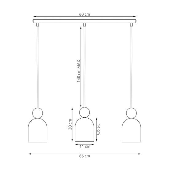 Emibig Emibig MESI 3 WHITE - Scandinavian pendant lamp for any space