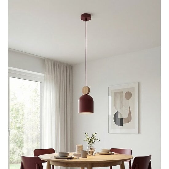 Emibig Emibig MESI 1 BURGUNDY - Scandinavian pendant lamp for any space