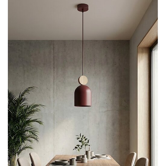 Emibig Emibig MESI 1 BURGUNDY - Scandinavian pendant lamp for any space