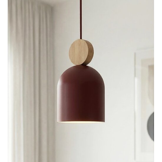 Emibig Emibig MESI 3 BURGUNDY - Scandinavian pendant lamp for cozy lighting