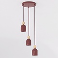 Emibig Emibig MESI 3PREM BURGUNDY - Scandinavian pendant lamp for cozy lighting