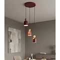 Emibig Emibig MESI 3PREM BURGUNDY - Lámpara colgante escandinava para una iluminación acogedora
