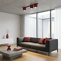 Emibig Emibig NANO 3 BURGUNDY - Lámpara de techo minimalista para un estilo elegante