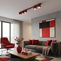 Emibig Emibig NANO 5 BURGUNDY - Minimalist ceiling lamp for a stylish ambiance
