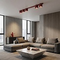 Emibig Emibig NANO 5 BURGUNDY - Minimalist ceiling lamp for a stylish ambiance
