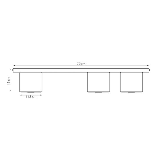 Emibig Emibig NANO 3 MOKKA - Minimalist ceiling lamp for any space