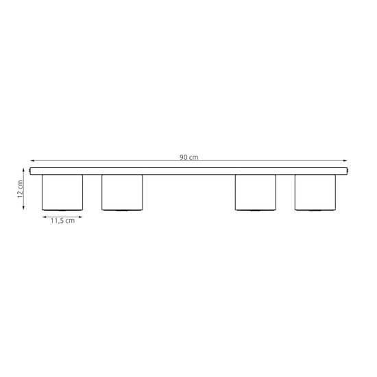 Emibig Emibig NANO 4 MOKKA - Lampe de plafond minimaliste pour tous les espaces