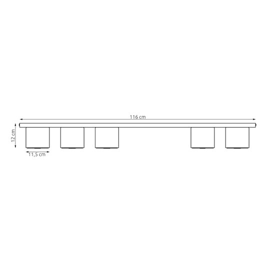 Emibig Emibig NANO 5 MOKKA - Minimalistische Deckenlampe für jeden Raum