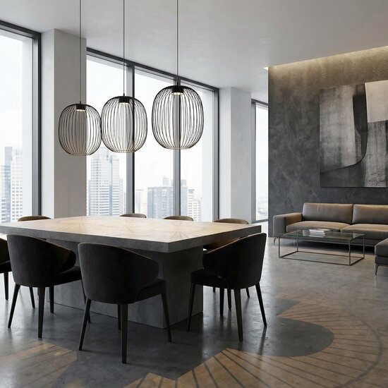 Emibig Emibig MANTRA 3 BLACK - Stylish pendant lamp for any space