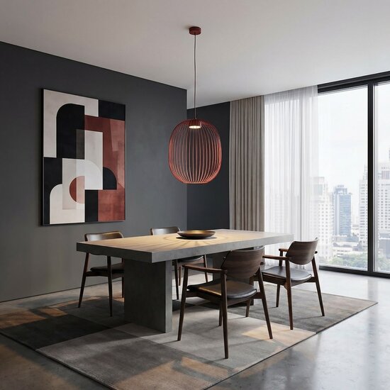 Emibig Emibig MANTRA 1 BURGUNDY - Lampe suspendue élégante pour tous les espaces