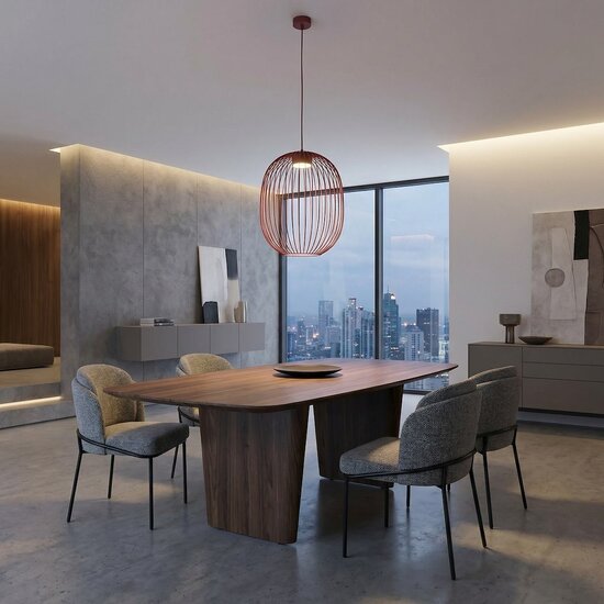 Emibig Emibig MANTRA 1 BURGUNDY - Stylish pendant lamp for any space