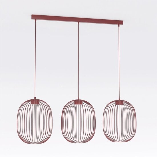 Emibig Emibig MANTRA 3 BURGUNDY - Lámpara colgante elegante para cualquier espacio