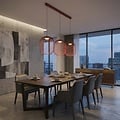 Emibig Emibig MANTRA 3 BURGUNDY - Stylish pendant lamp for any space