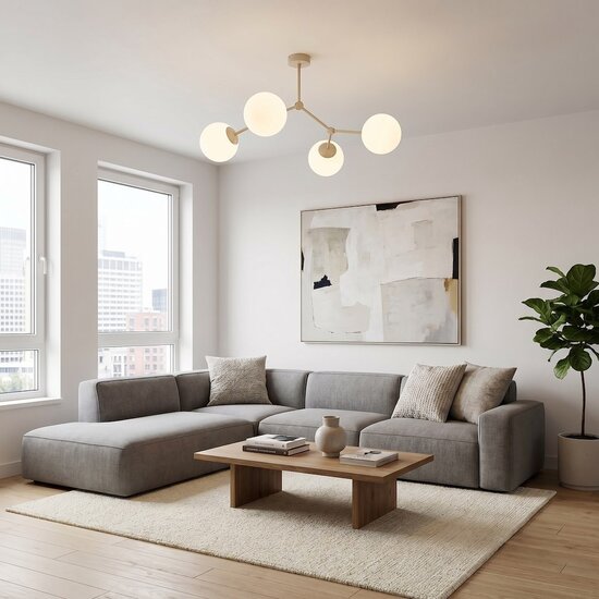 Emibig Emibig SPACE 4 MOKKA OPAL - Moderne Deckenlampe für stilvolle Beleuchtung