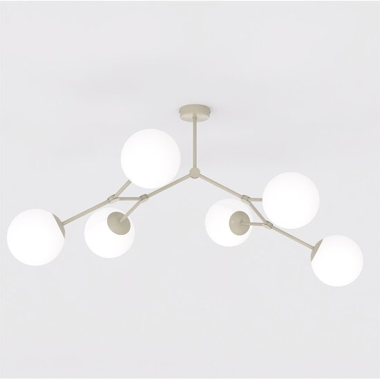 Emibig Emibig SPACE 6 MOKKA OPAL - Moderne Deckenlampe für stilvolle Beleuchtung
