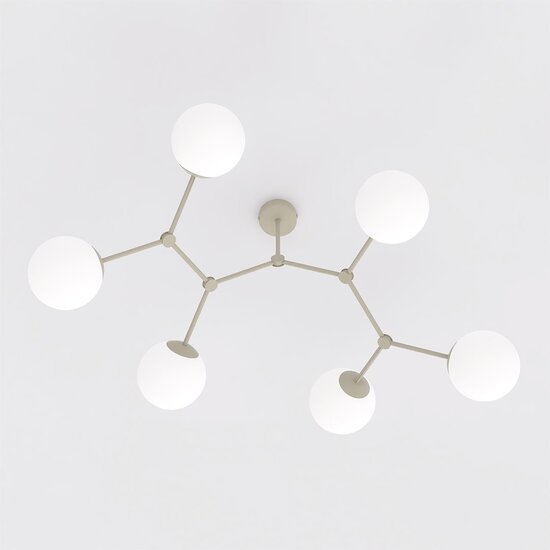Emibig Emibig SPACE 6 MOKKA OPAL - Lampe de plafond moderne pour une ambiance élégante