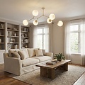 Emibig Emibig SPACE 6 MOKKA OPAL - Modern ceiling lamp for stylish illumination