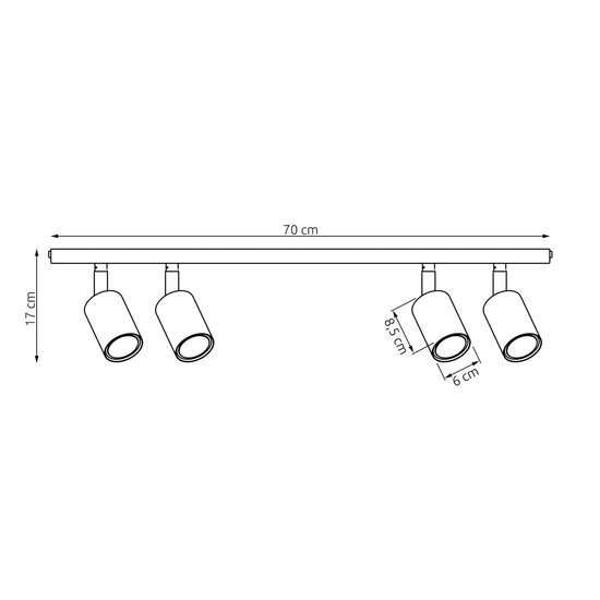 Emibig Emibig FLASH 4 BURGUNDY - Minimalist ceiling lamp for any space