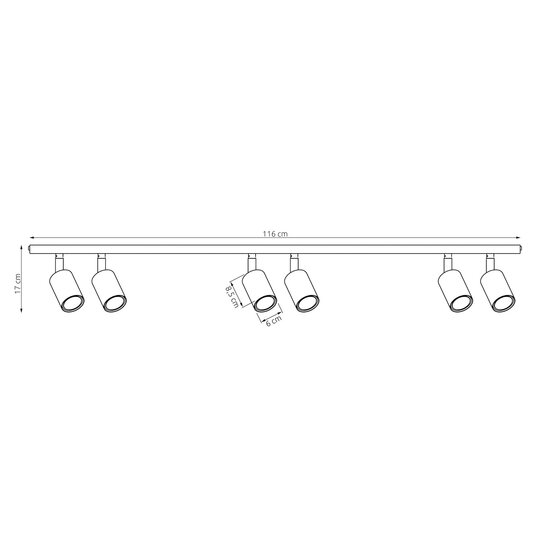 Emibig Emibig FLASH 6 MOKKA - Minimalist ceiling lamp for any space