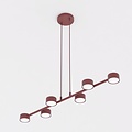 Emibig Emibig MEGARA 6 BURGUNDY - Moderne Pendelleuchte für stilvolle Beleuchtung