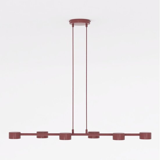 Emibig Emibig MEGARA 6 BURGUNDY - Lámpara colgante moderna para una iluminación elegante