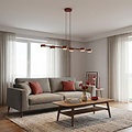 Emibig Emibig MEGARA 6 BURGUNDY - Moderne hanglamp voor sfeervolle verlichting