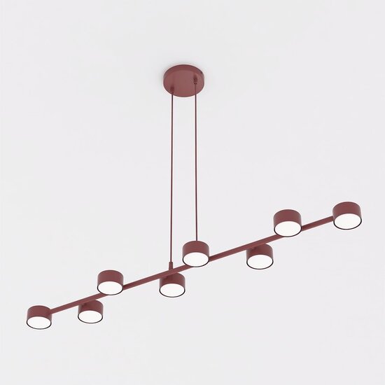 Emibig Emibig MEGARA 8 BURGUNDY - Moderne Pendelleuchte für stilvolle Beleuchtung