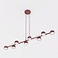 Emibig Emibig MEGARA 8 BURGUNDY - Moderne hanglamp voor sfeervolle verlichting
