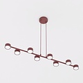 Emibig Emibig MEGARA 8 BURGUNDY - Modern pendant lamp for stylish lighting