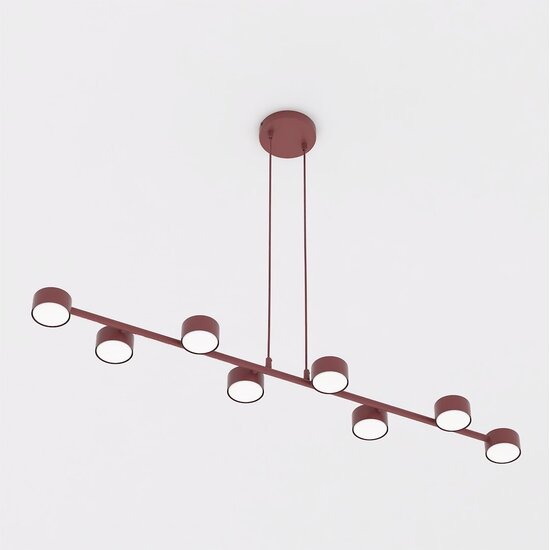 Emibig Emibig MEGARA 8 BURGUNDY - Moderne hanglamp voor sfeervolle verlichting