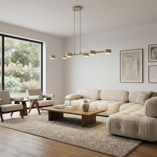 Emibig Emibig MEGARA 6 MOKKA - Lámpara colgante moderna para una iluminación elegante