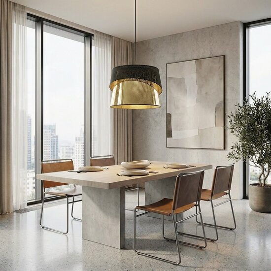 Emibig Emibig CANVA 1 BLACK GOLD - Modern pendant lamp for a stylish atmosphere