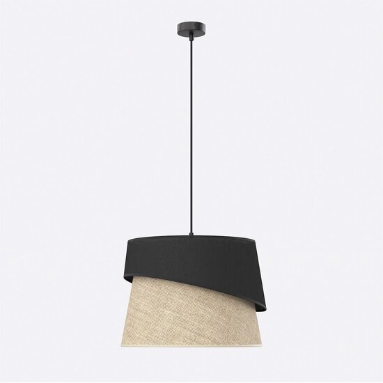 Emibig Emibig CANVA 1 BLACK NATURAL - Lámpara colgante moderna para cualquier espacio
