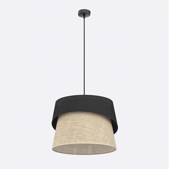 Emibig Emibig CANVA 1 BLACK NATURAL - Lampe suspendue moderne pour tous les espaces