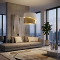 Emibig Emibig CANVA 1 WHITE GOLD - Suspension moderne pour des espaces élégants