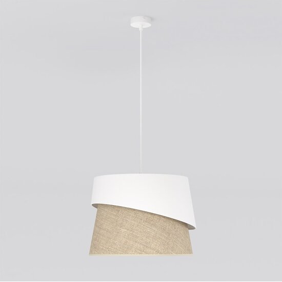 Emibig Emibig CANVA 1 WHITE NATURAL - Moderne Pendelleuchte für jeden Raum