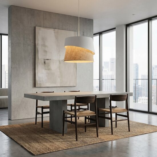 Emibig Emibig CANVA 1 WHITE NATURAL - Moderne hanglamp voor elke ruimte