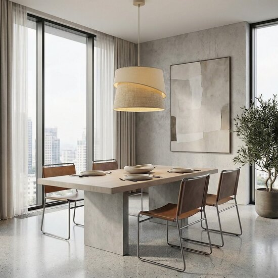 Emibig Emibig CANVA 1 MOKKA RATTAN - Moderne Pendelleuchte für stilvolle Beleuchtung