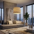 Emibig Emibig CANVA 1 MOKKA RATTAN - Lampe suspendue moderne pour un éclairage élégant