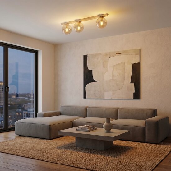 Emibig Emibig FIT 3 MOKKA AMBER - Minimalist ceiling lamp for any space
