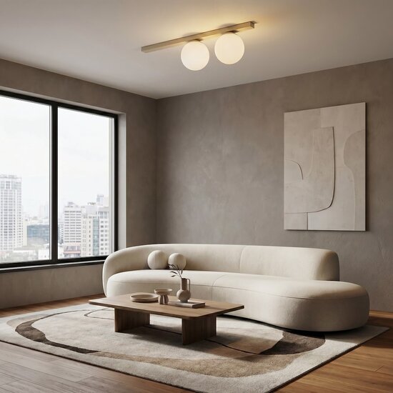 Emibig Emibig FIT 2 MOKKA OPAL - Minimalist ceiling lamp for any space