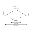 Emibig Emibig MONO 1S PLAFON BL GRAFIT - Modern ceiling lamp for any space