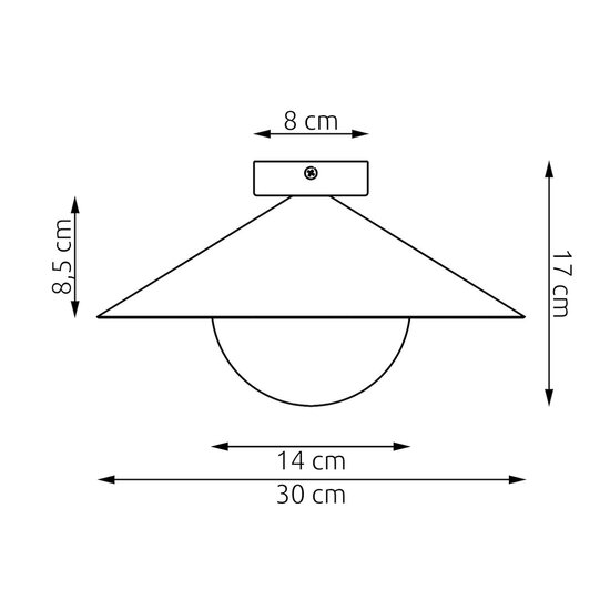 Emibig Emibig MONO 1S PLAFON BL GRAFIT - Modern ceiling lamp for any space