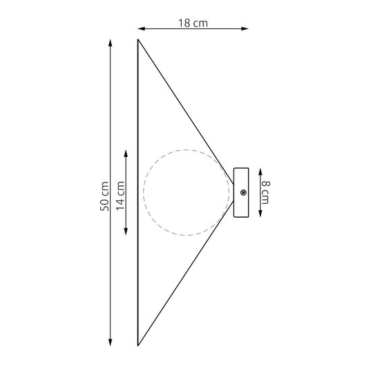 Emibig Emibig MONO K1L BL GRAFIT - Moderne wandlamp voor sfeervolle verlichting