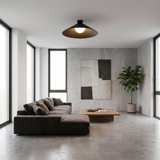 Emibig Emibig MONO 1L PLAFON BL OPAL - Lámpara de techo moderna para una iluminación elegante