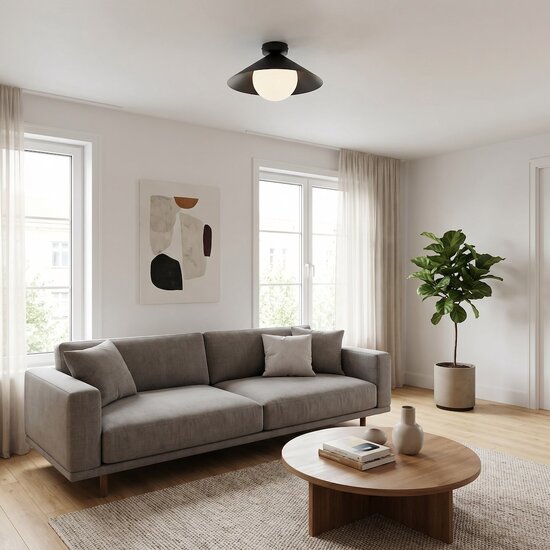 Emibig Emibig MONO 1S PLAFON BL OPAL - Lampe de plafond moderne pour un éclairage élégant